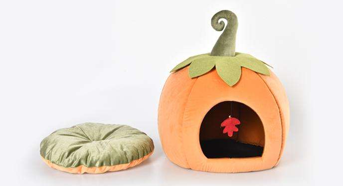 factory pumpkin cat bed