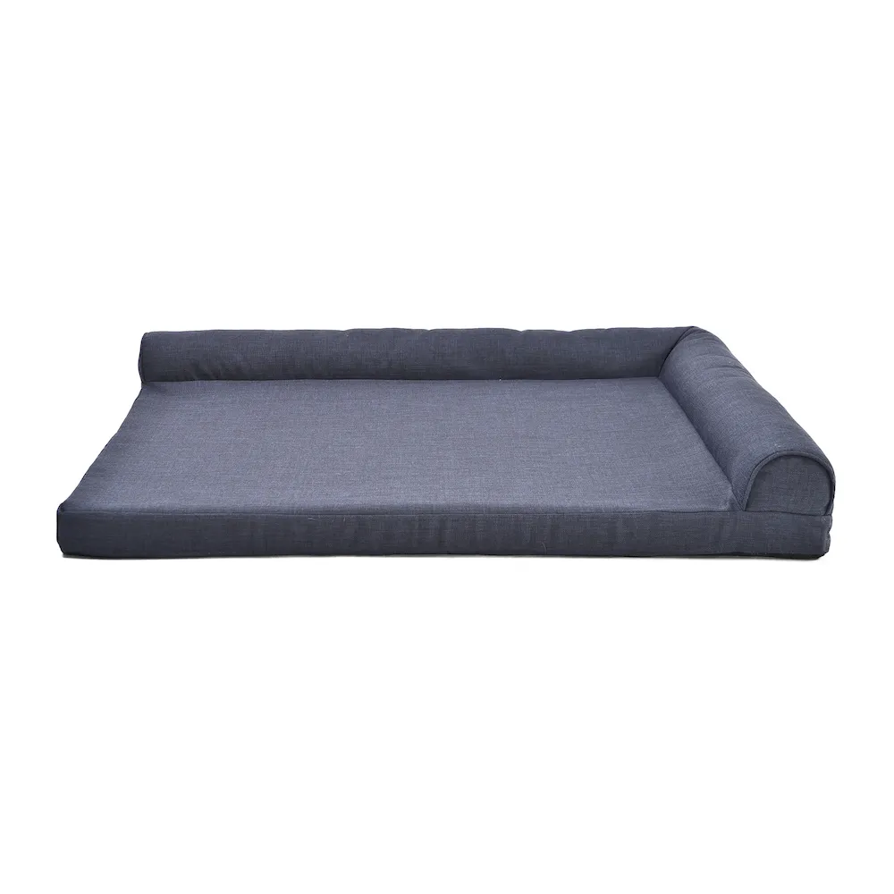 blue pet bolster bed