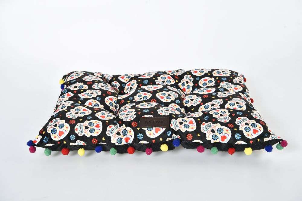 Holiday dog print cushion