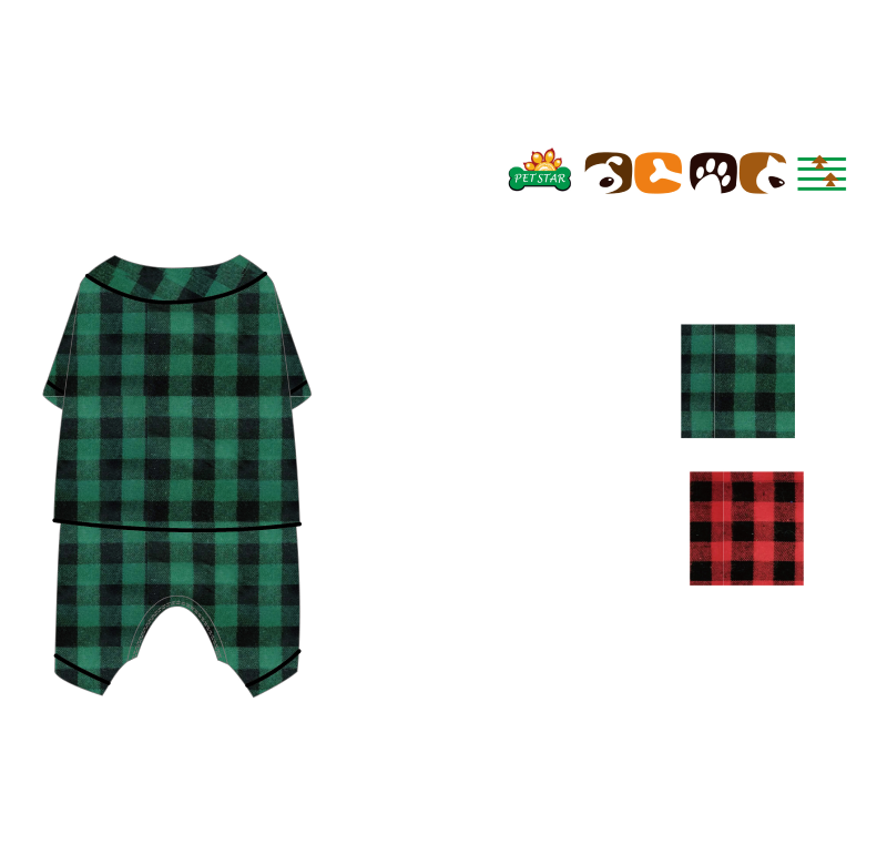 Plaid pet clothing customization