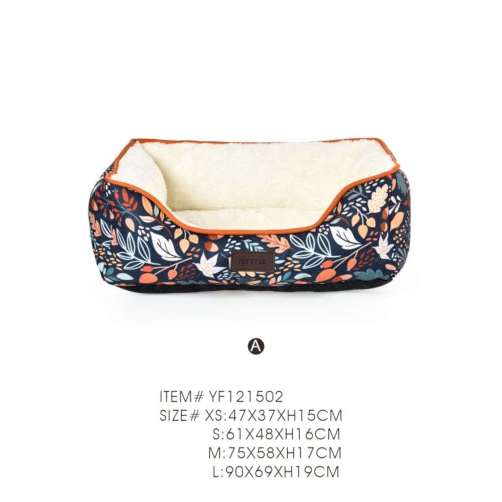 berries fluffy dog bed