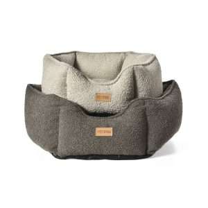 black boucle dog bed