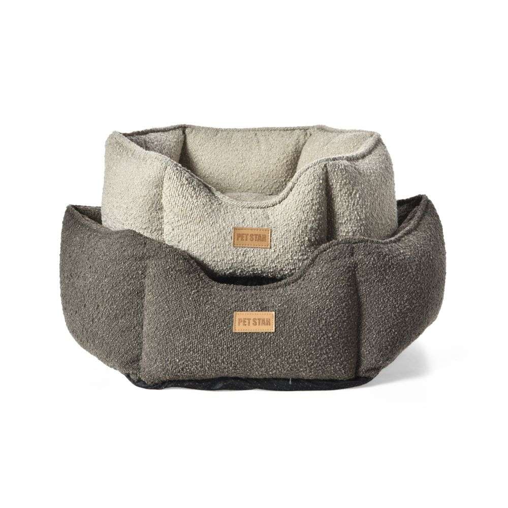 black boucle dog bed