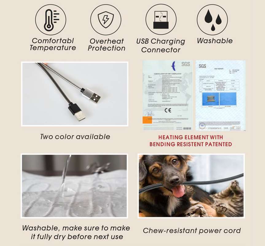 customize heated dog bed