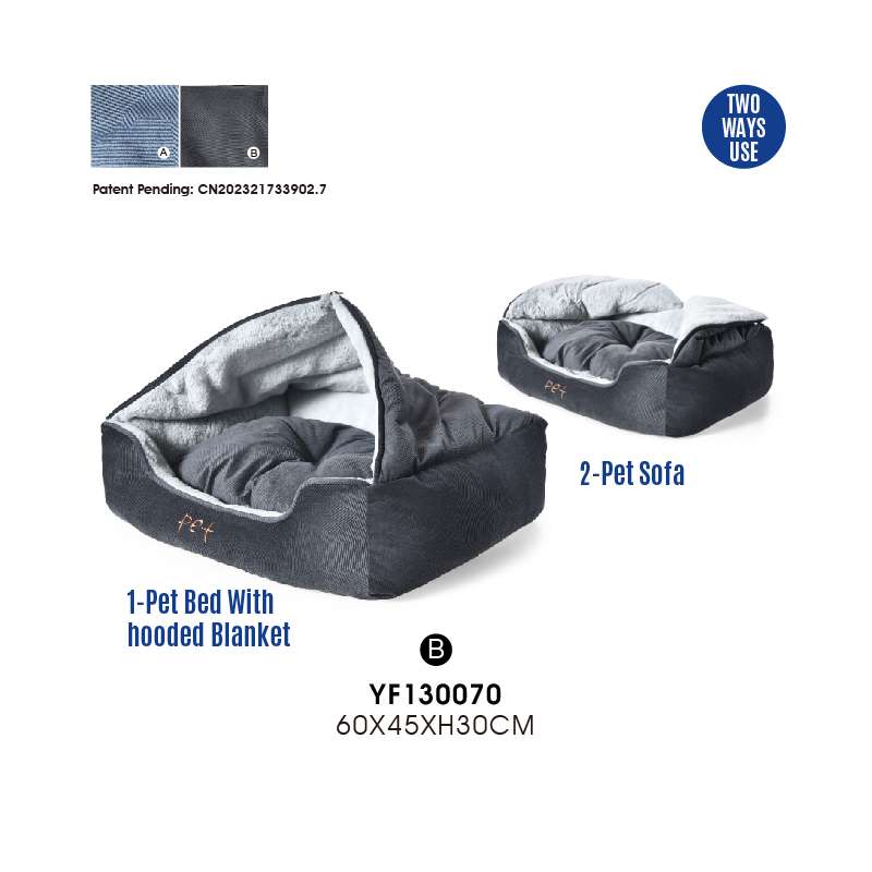 dog bed with short plush
