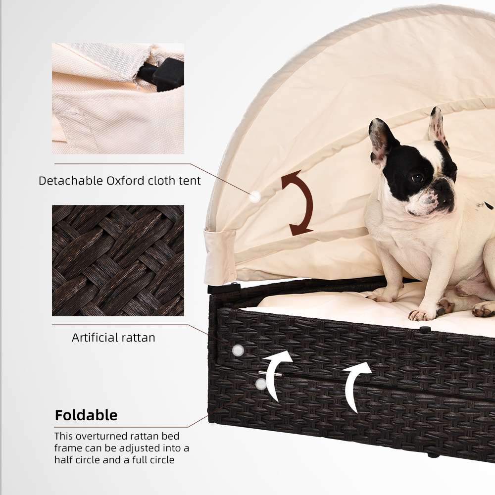 letti per cani con tenda
