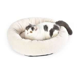 fluffy round cat bed
