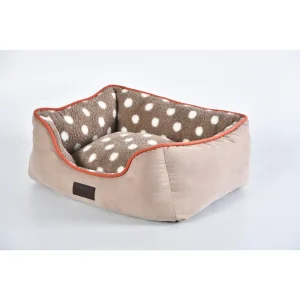 green brown polka dot cat bed custom