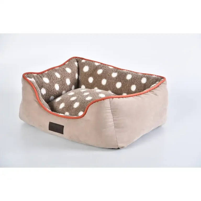 green brown polka dot cat bed custom