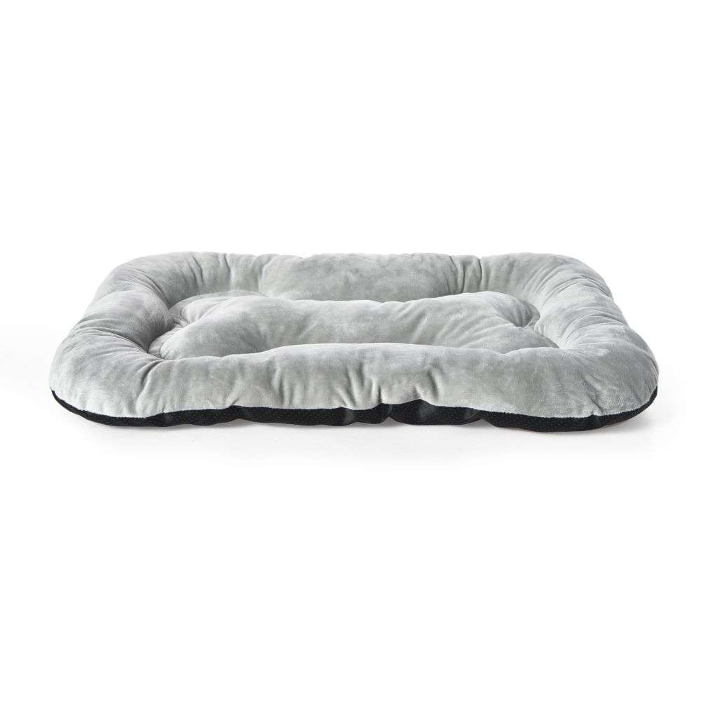 grey dog cushion