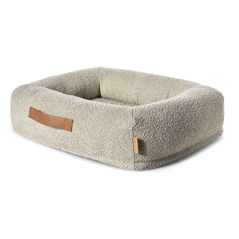 large boucle dog bed