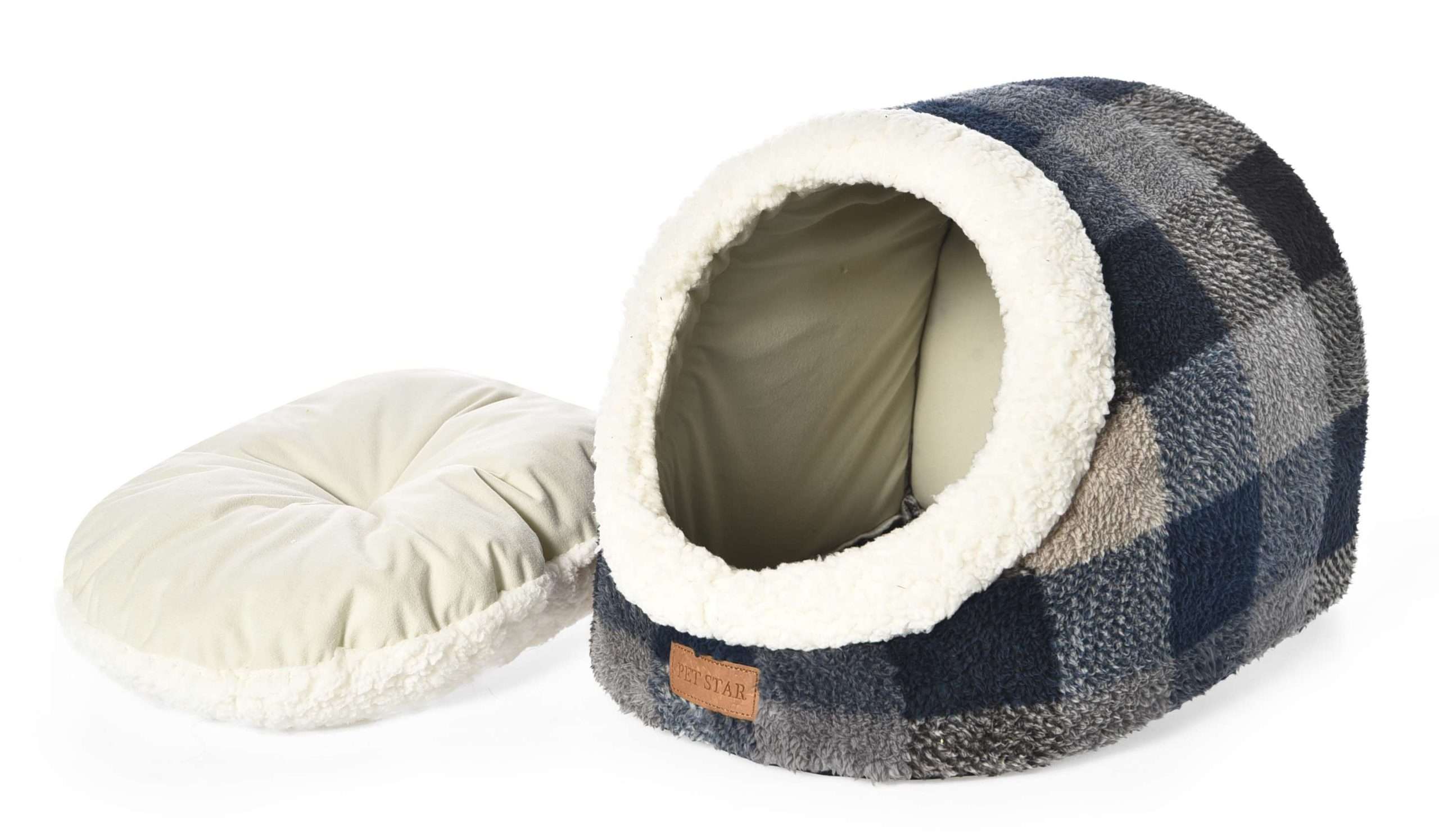 plaid cat beds