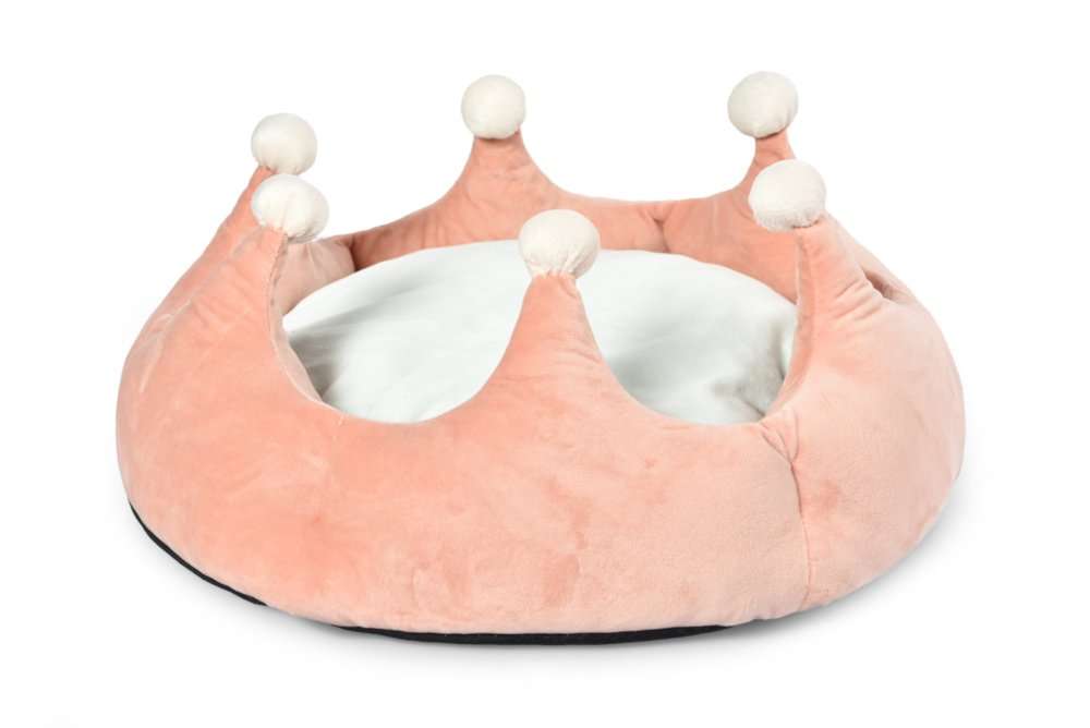 plush round cat bed