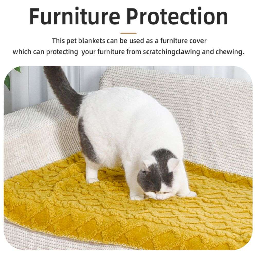 reversible fuzzy luxury pet blanket