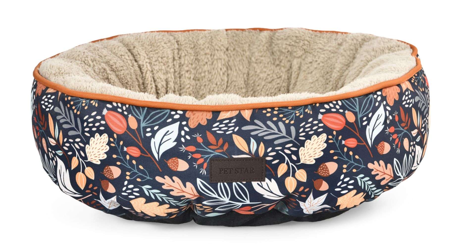 round cuddler pet dog bed