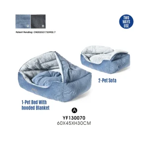 two ways use hooded dog bed