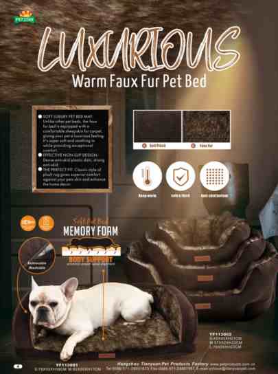 Factory Faux Fur Dog Bed