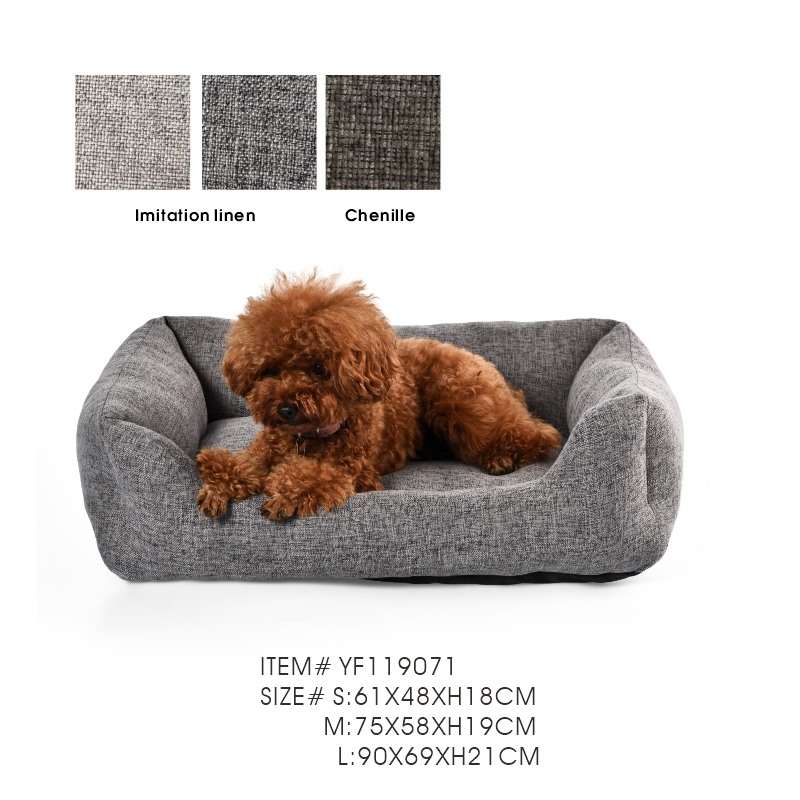 Letto per cani grigio di piccole dimensioni
