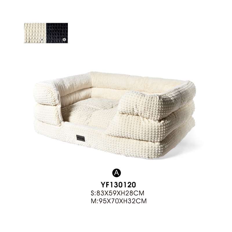 black white dog bed