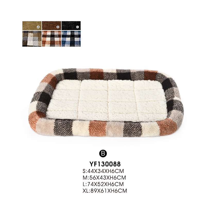 classic plaid pet cushion bed