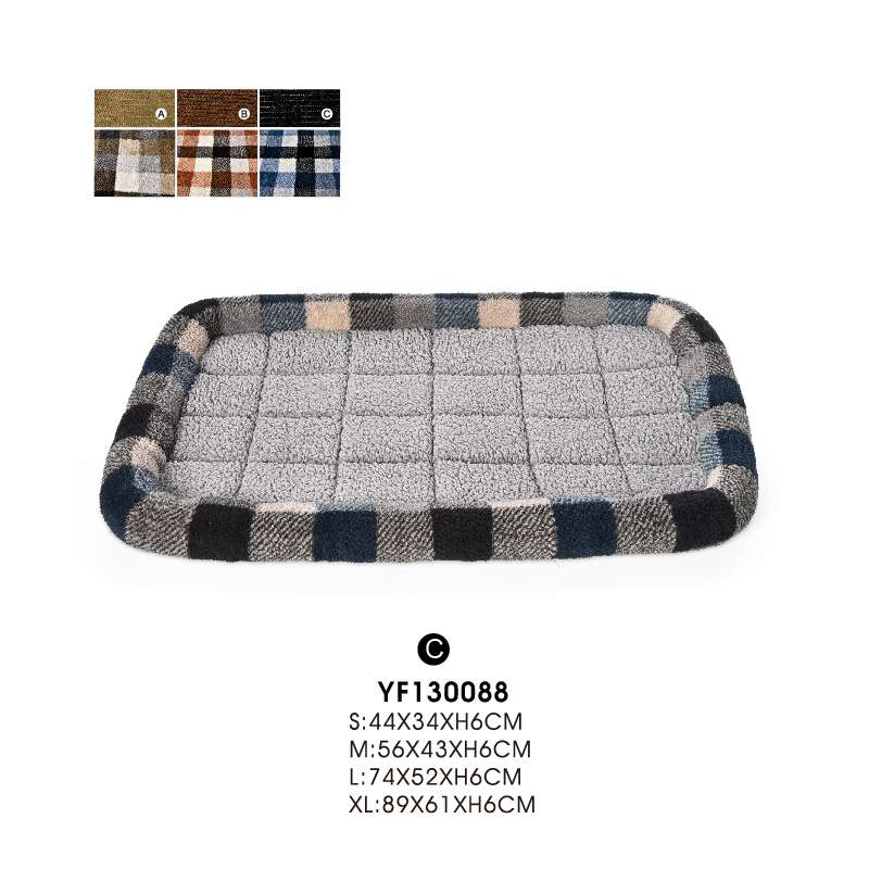 custom-plaid-pet-cushion-bed
