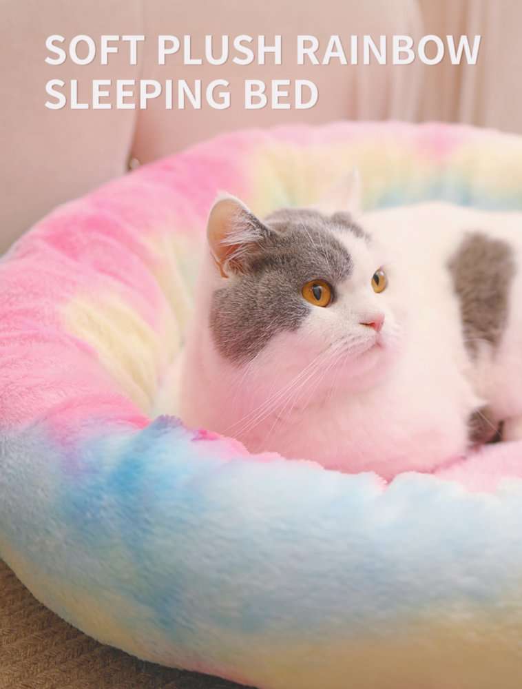 custom soft and round cat bed