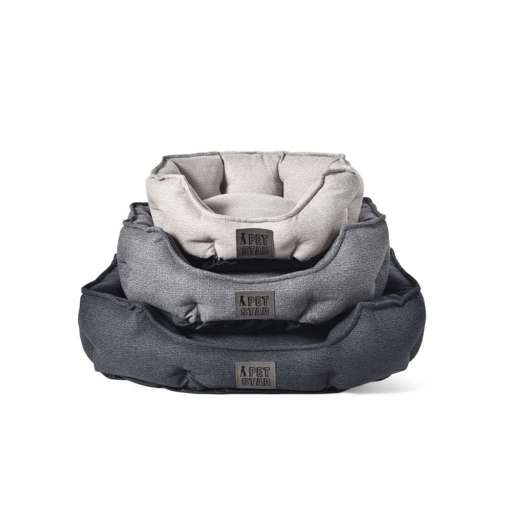 grey dog bed