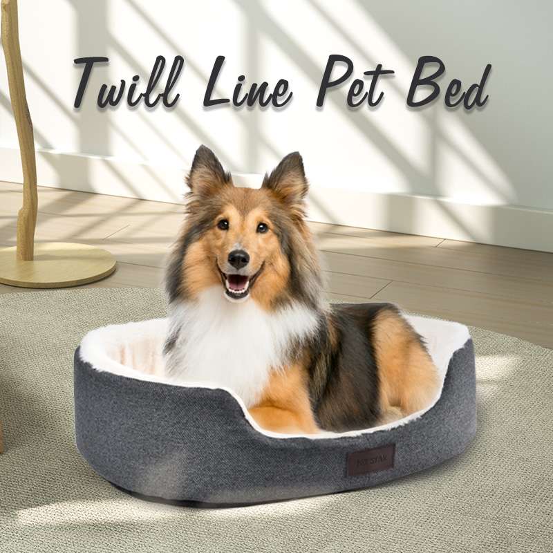 non-slip oval pet bed