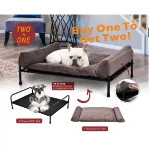 portable elevated dog bed