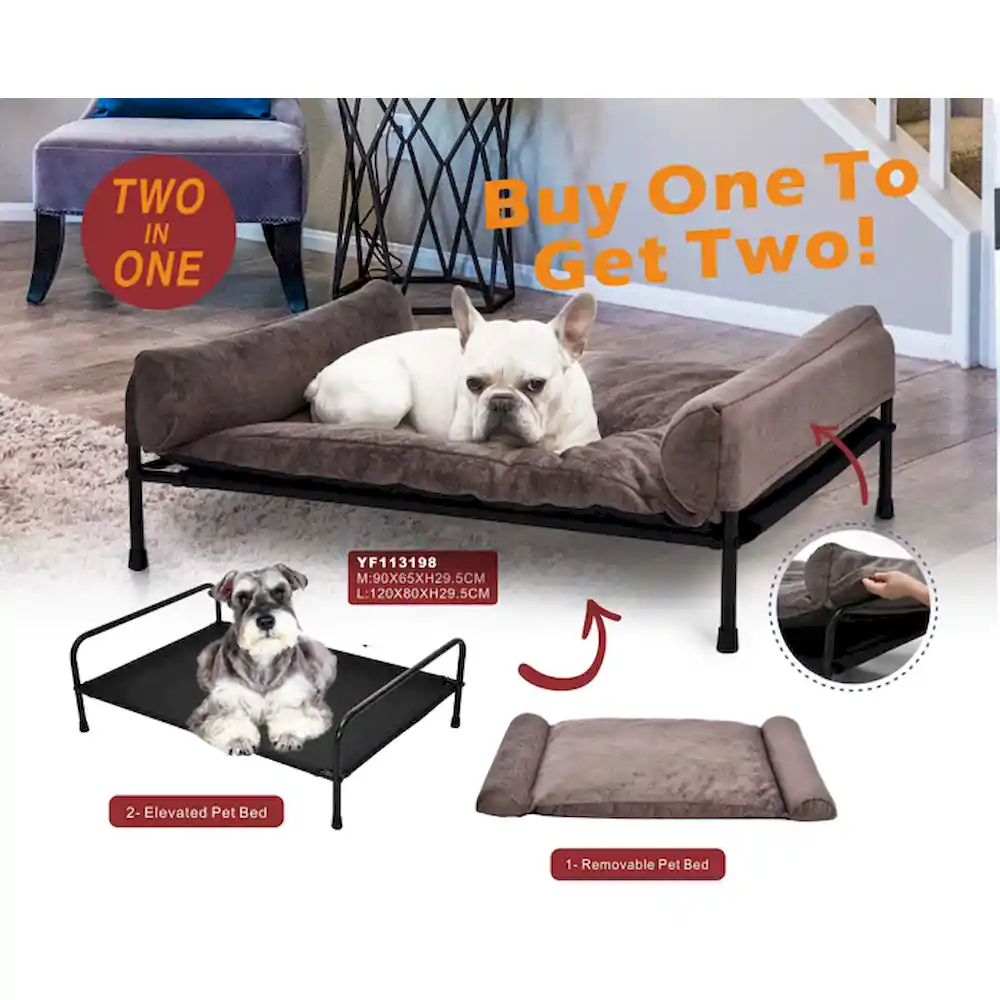 portable elevated dog bed