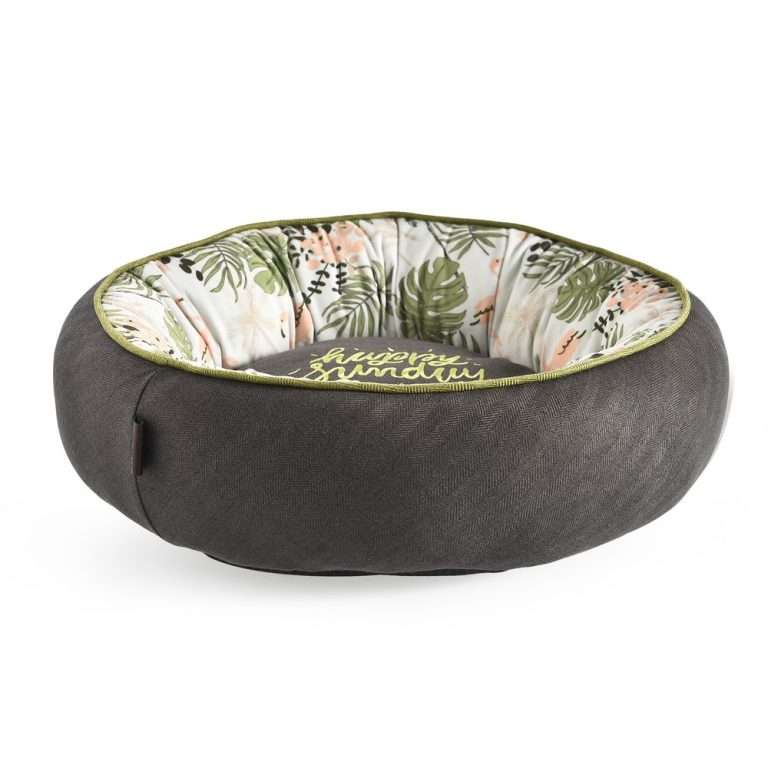 round bolster pet bed