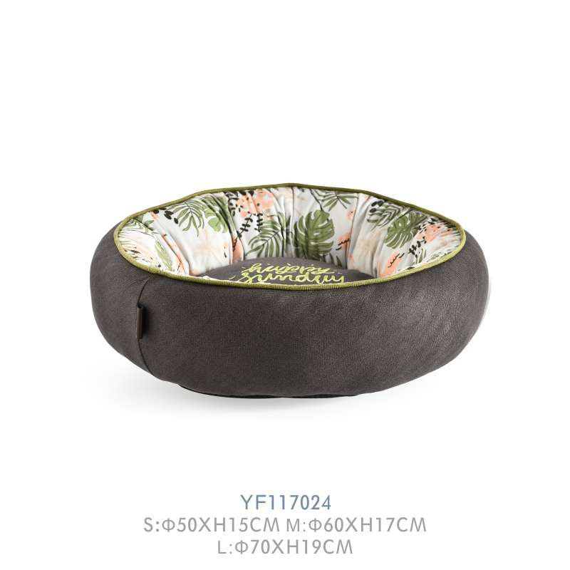 round bolster pet beds