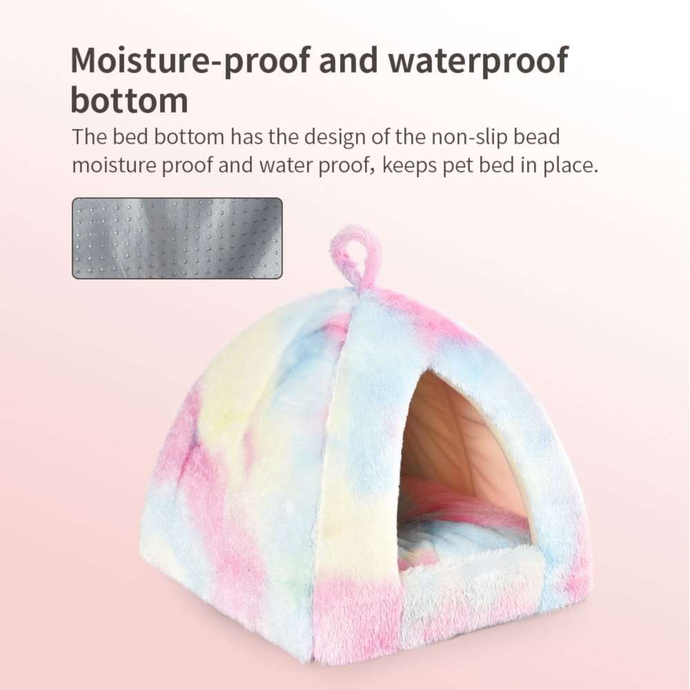 soft fluffy cat cave bed