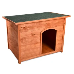 wooden outdoor dog bed
