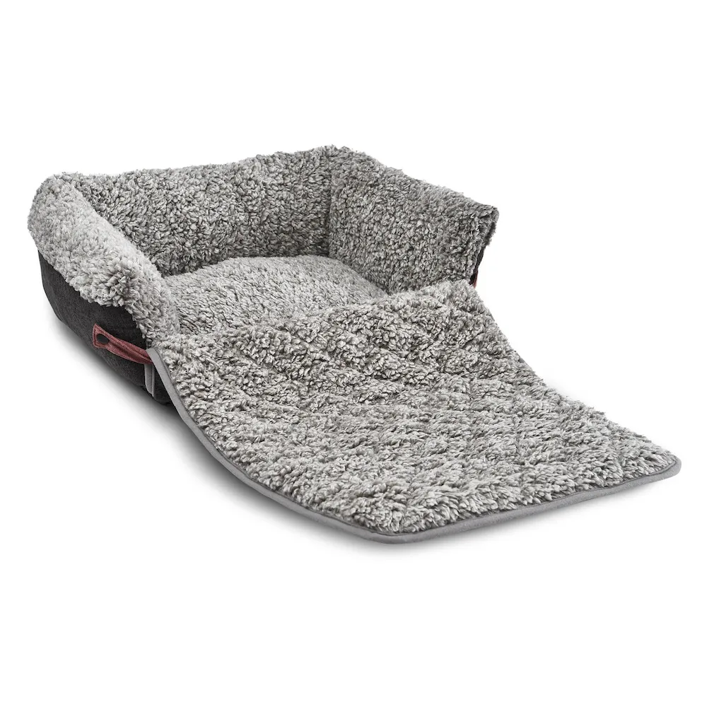 double 2-in-1 pet bolster bed