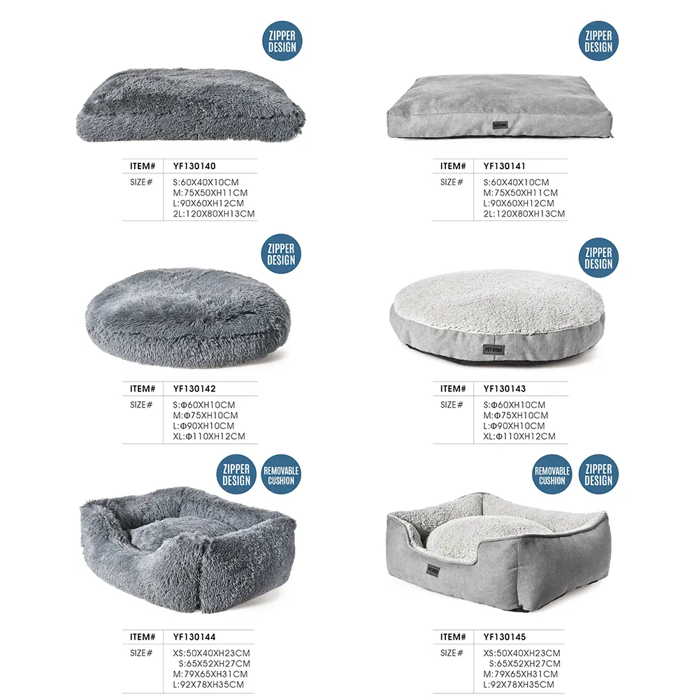 Private label round dog bed with local filling option for large breeds, manufactured with tri-continental infrastructure to optimize maritime logistics.