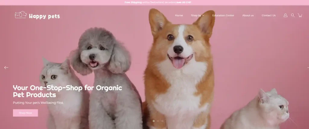 Happy pets website