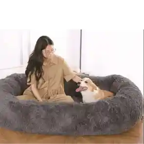 cama adulto-humano-perro