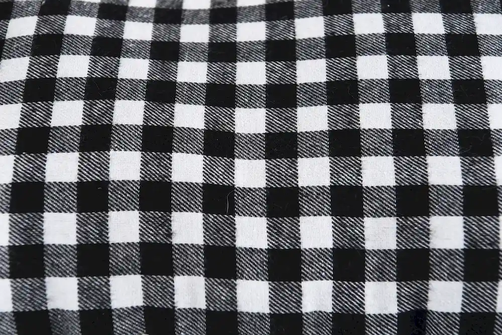 black plaid dog bed