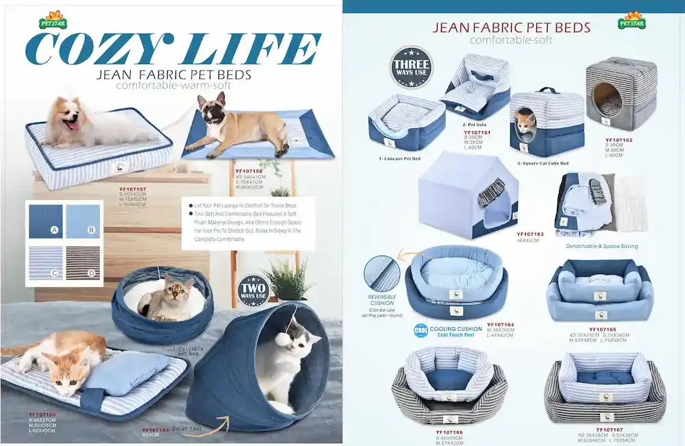 denim pet bed wholesaler