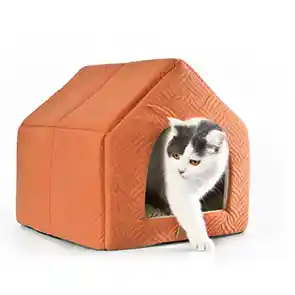 Bulk supply of electric heated cat beds from verified pet products factory, ideal for winter retail sourcing.