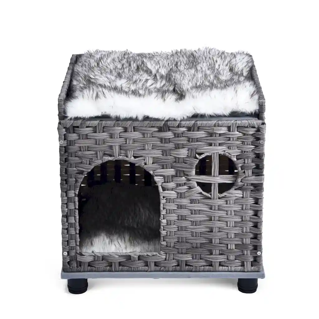 artificial rattan cat cave