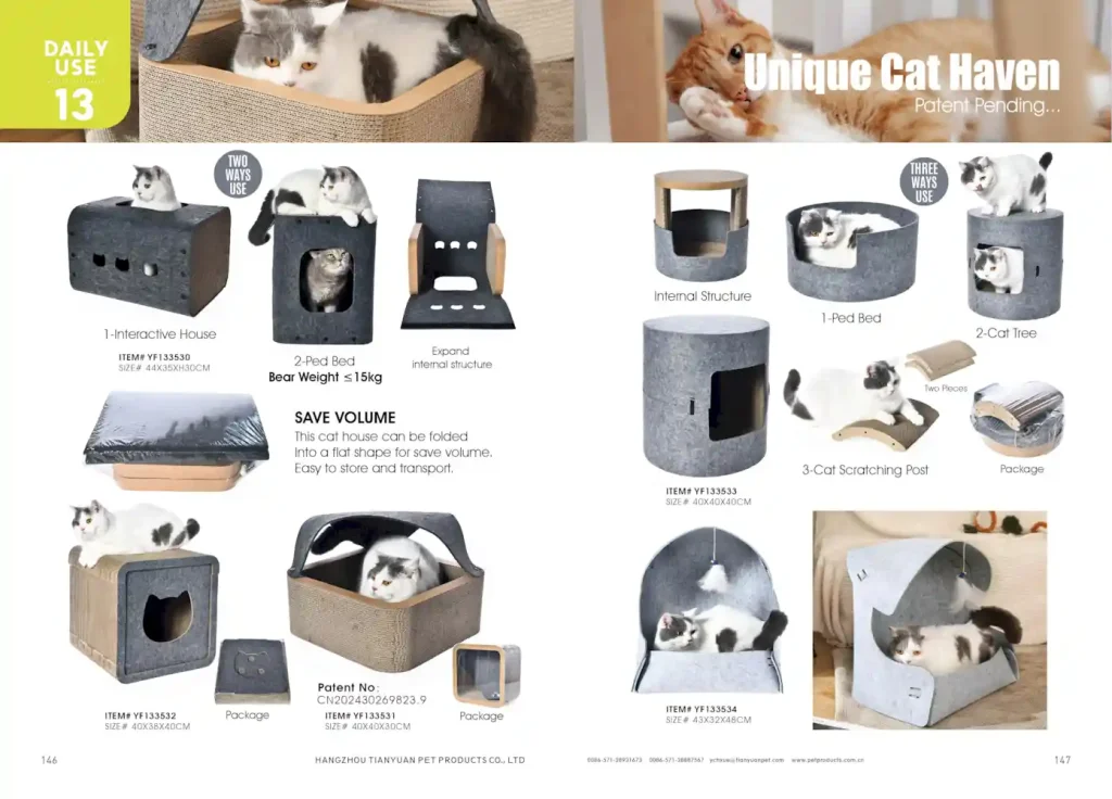 felted wool cat cave bed OEM