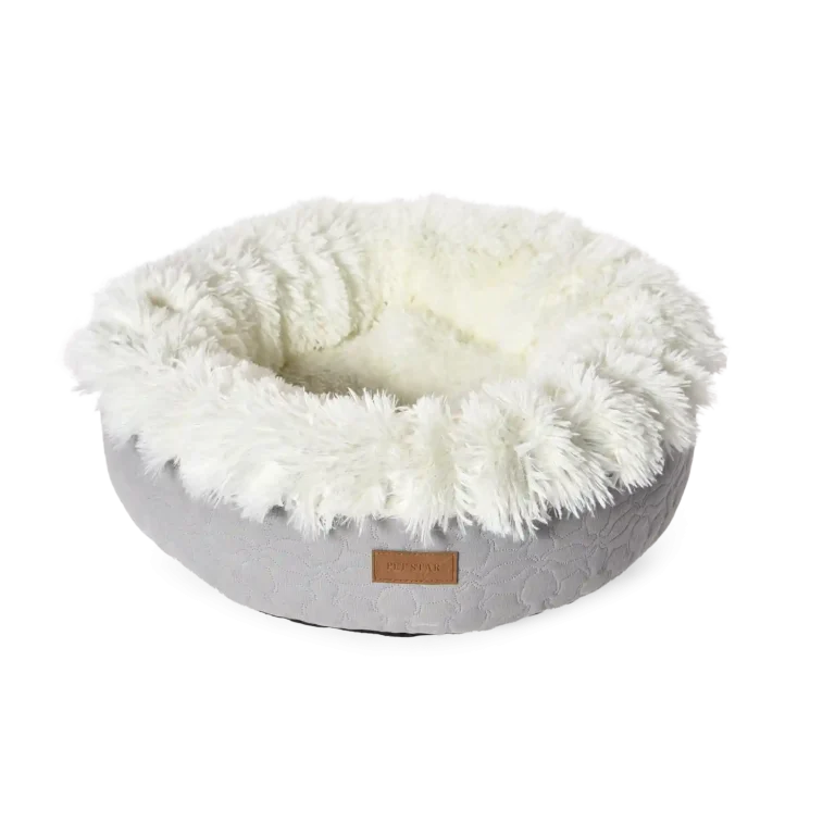 round fluffy dog bed supplier
