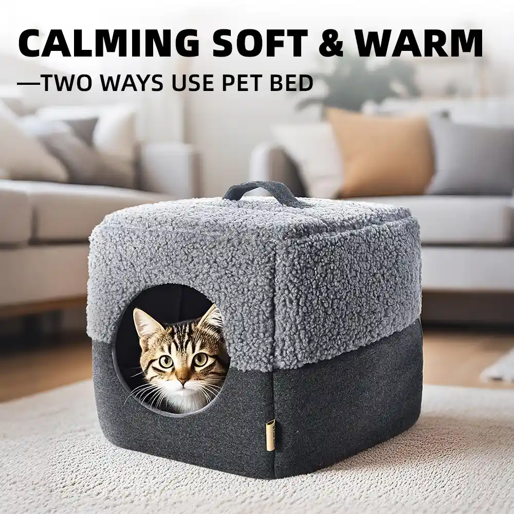 2 in 1 cuddler cat bed