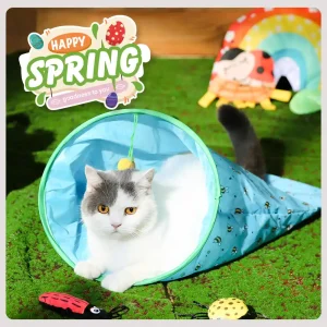 Durable Cat Play Tunnel with Toys