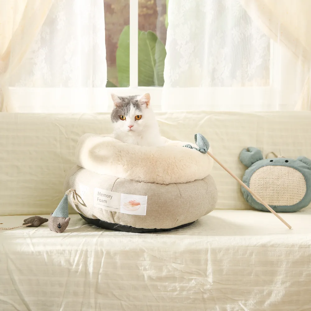 round fuzzy cat bed manufacture
