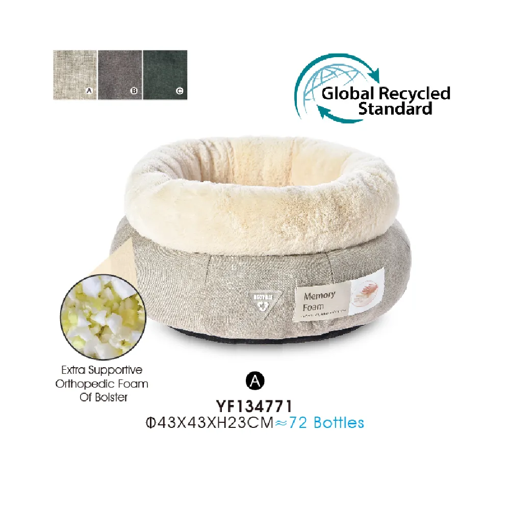 round fuzzy cat bed wholesale