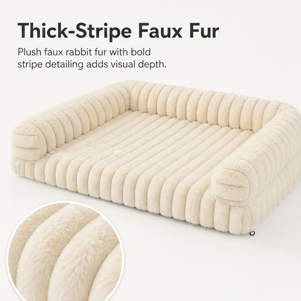 faux fur Orthopedic Bed for Dogs