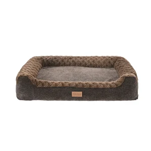 Teddy Fleece Memory Foam Dog Bolster Bed